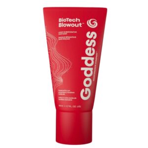 Goddess BioTech Blowout™ – maschera leave-in con tecnologia BIOPROTECTION™, flacone da 300 ml per uso professionale e formato da 50 ml retail, protegge e rinforza i capelli dall’interno verso l’esterno, anti-crespo e difesa calore fino a 232°C